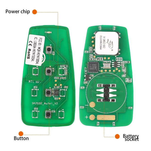 1ชิ้น autel AT004CL สากลสมาร์ทคีย์ระยะไกล4ปุ่ม autel สมาร์ทคีย์สำหรับ autel สมาร์ทคีย์สำหรับ KM100 IM508 IM608 5