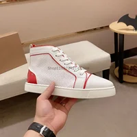 Fashionable Men's Sports Shoes with Unique Red Soles by Designer 2