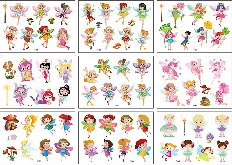 12 animal tattoo stickers simulation cute flower fairy forest Friends Association 3d temporary waterproof stickers