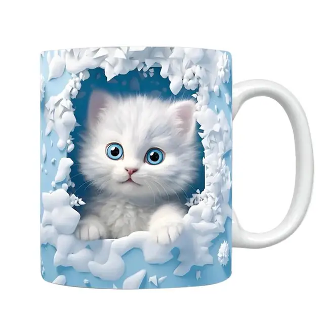 3D Cat Coffee Mug 1
