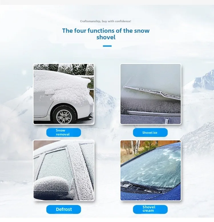 TOFAR Robuste Auto-Windschutzscheiben-Schneeschaufel, Fenster- und Schneeräumung, Eiskratzer, Schaufel, Reinigungswerkzeug zum Entfernen aller Autozubehör – Detail 5
