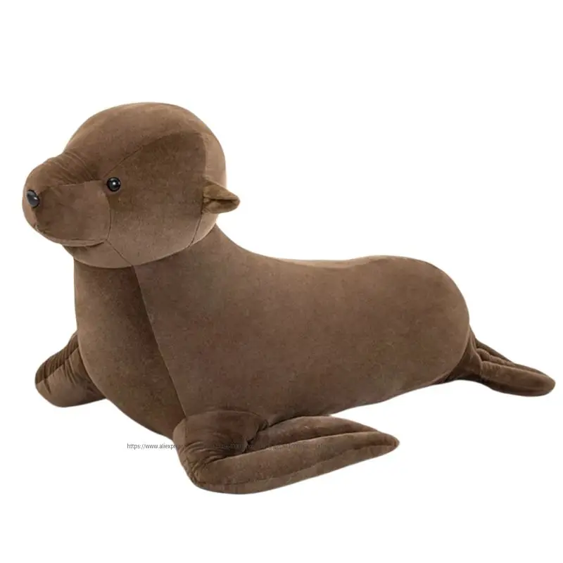 Simulation Seal Plush Toy Lifelike Sea Lion Plushies Doll Aquarium Animals Soft Throw Pillow Cartoon Room Decor Children Gifts