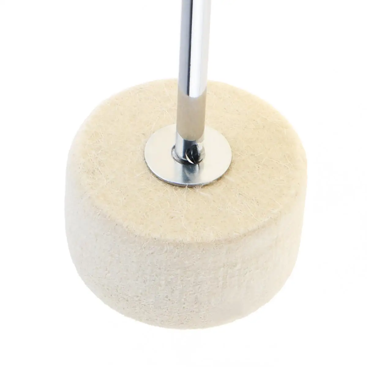 Stainless Steel Shaft White Felt Bass Drum Beater for Kick Drum Pedal lightweight Foot Pedal Beater