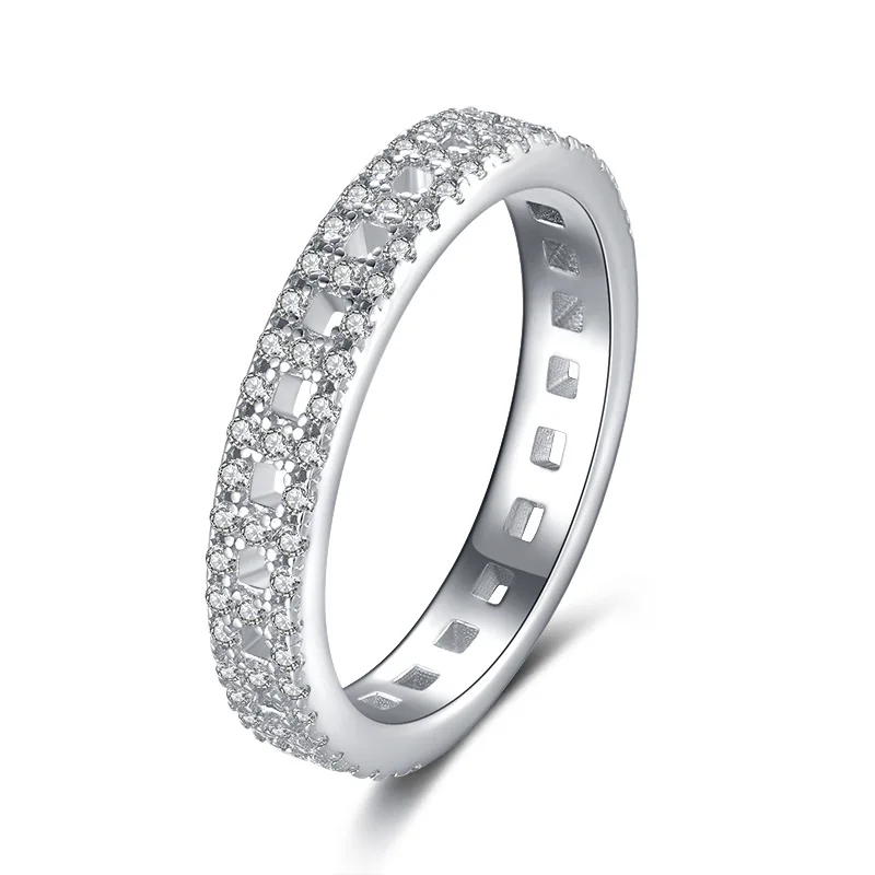 

DIWENFU 14K White Gold Jewelry Anillos De Bizuteria Natural 1carat FL Cut Diamond Gemstone Ring for Women Vintage Diamond Rings