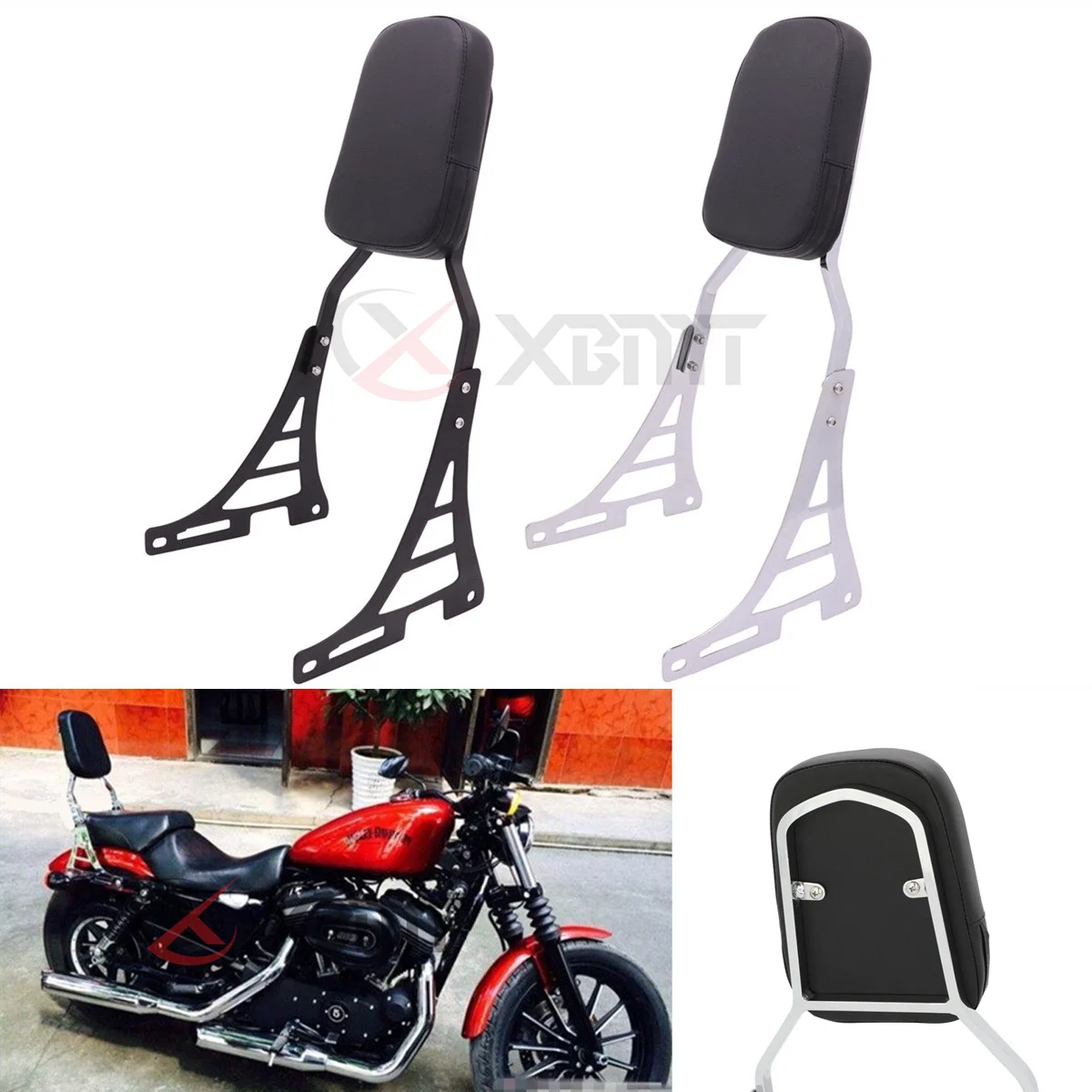 

Motorcycle Backrest Sissy Bar For Harley Sportster 883 1200 XL883L XL1200C XL1200L XL1200N Forty Eight Iron XL883N 2004-2019