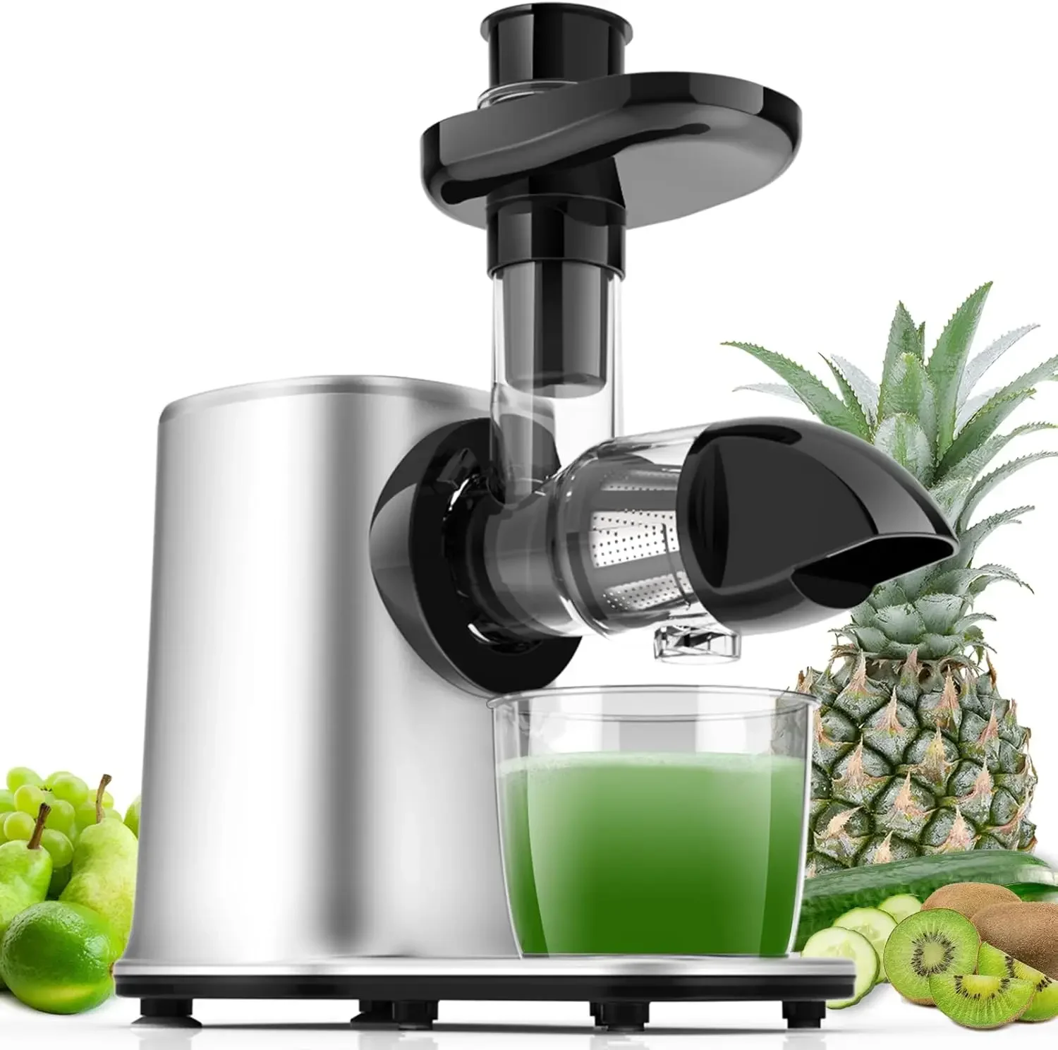 

ice Extractor Machine for Celery and Vegetables, High Efficiency Slow Masticating Juicer, Cold Press Juice Maker, Healthy Wheatg