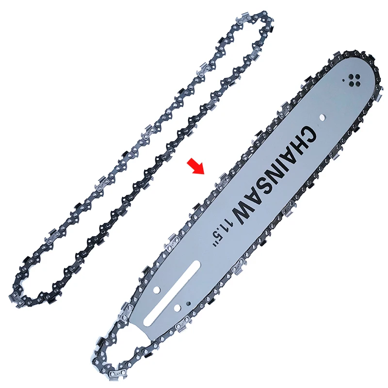 11.5Inch Chain Saw Blade For Links 45 Shape Pitch 3/8" Chain Gauge 0.50"Blade Saw For Wood Cutting Chainsaw Parts