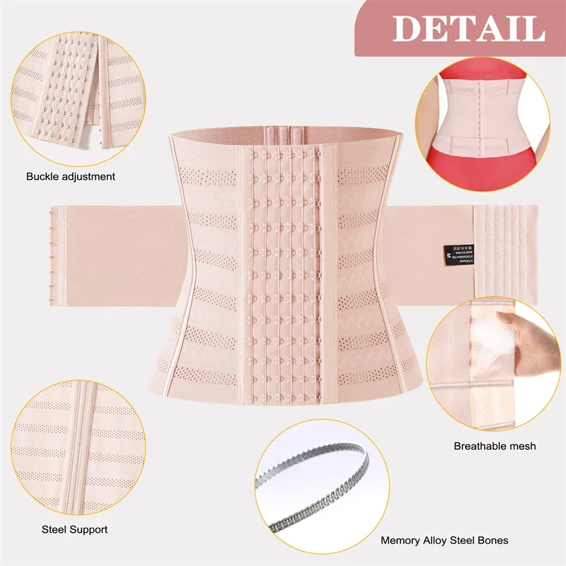 MiiOW Waist Trainer Corset Women Binders Shapers Tummy Wrap Body