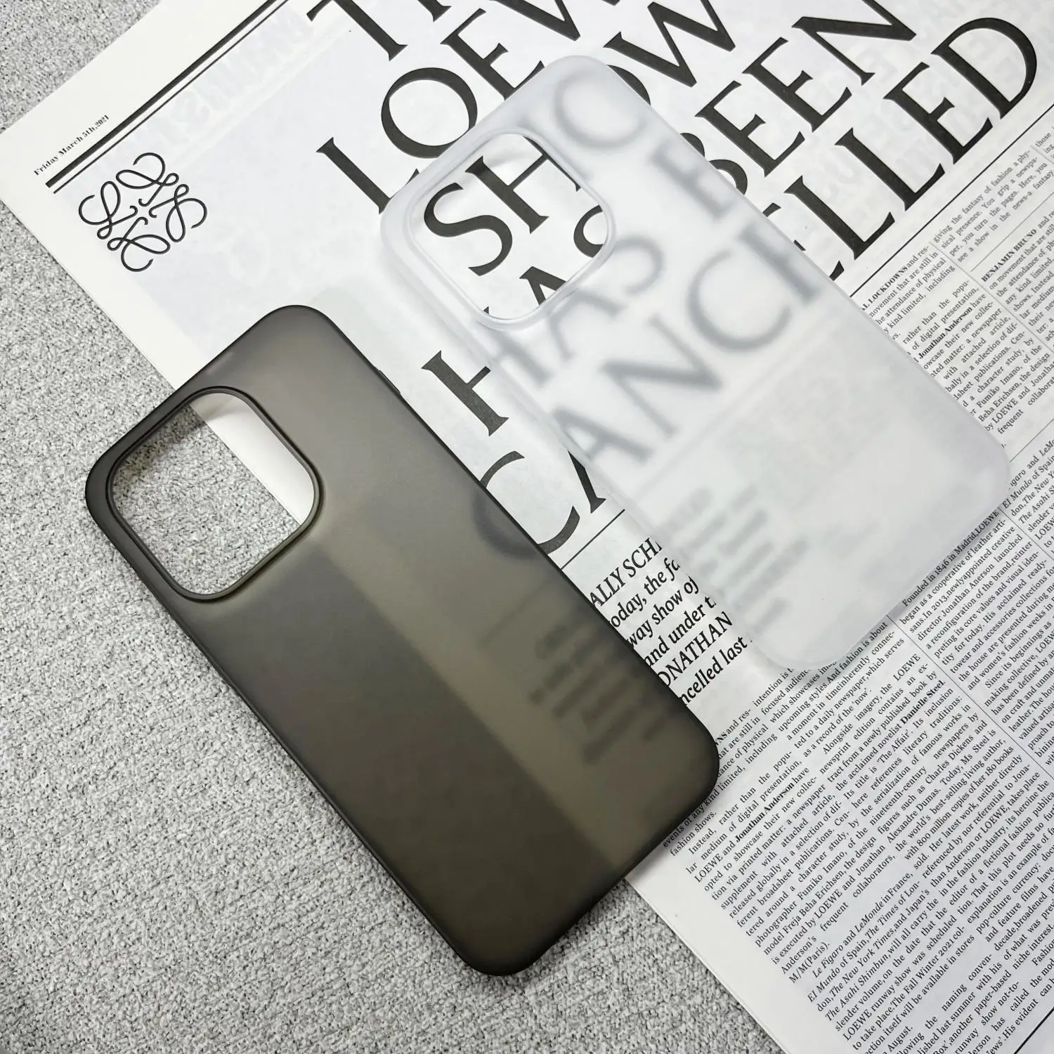 Minimalist Frosted Anti-Yellowing Shockproof Phone Case - Thin Corrugated Design