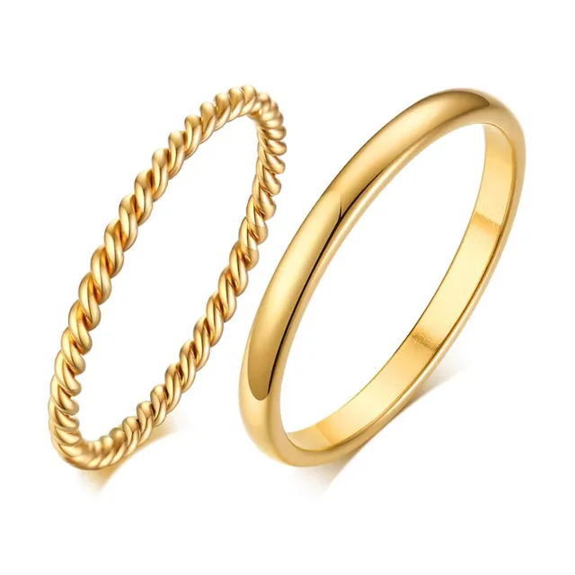 89172-820d37.jpg Bague mince Chic en corde torsadée pour femmes, bagues de mariage en métal en acier inoxydable, nouveaux bijoux de fête Vintage simples et élégants