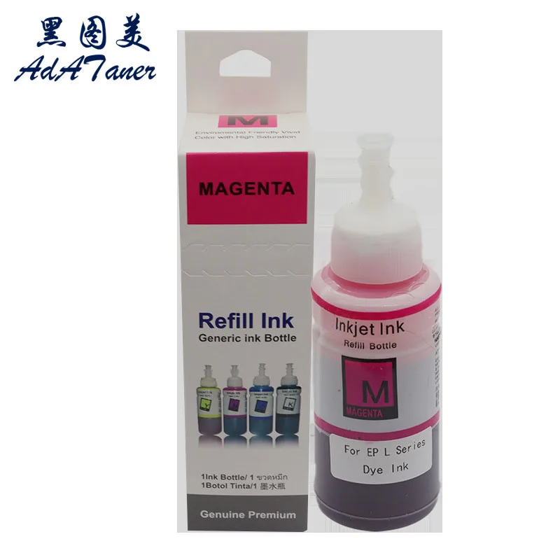 70ml 664 T664 T6641 Color Compatible Bottle Refill Dye Ink For Epson L120 L380 L210 L220 L3060 L100 L110 L130 Printer