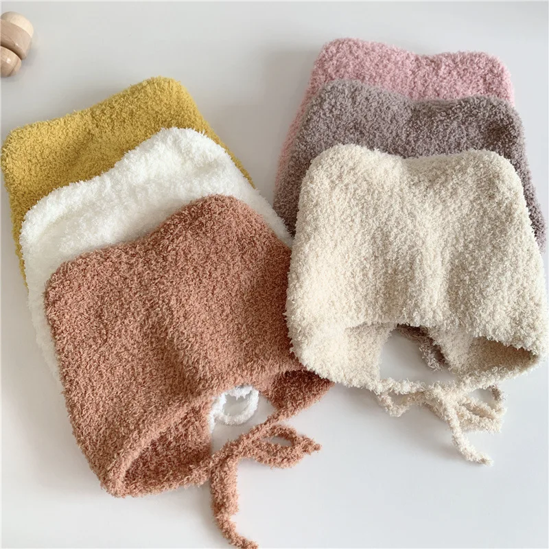 Knit Hat Baby Hat Autumn Winter Baby Knitted Hat Korean Outdoor Warm Kids Beanie Caps Rope Solid Color Toddler Boys Girls Caps Bonnet шапка