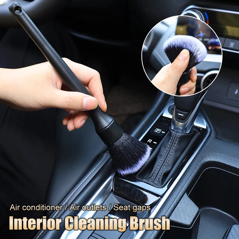 

Car Detailing Brush Ultra Soft Bristles Car Cleaner Brush Interior Cleaning Tool Air Conditioning Air Outlets Dust Removal Tool