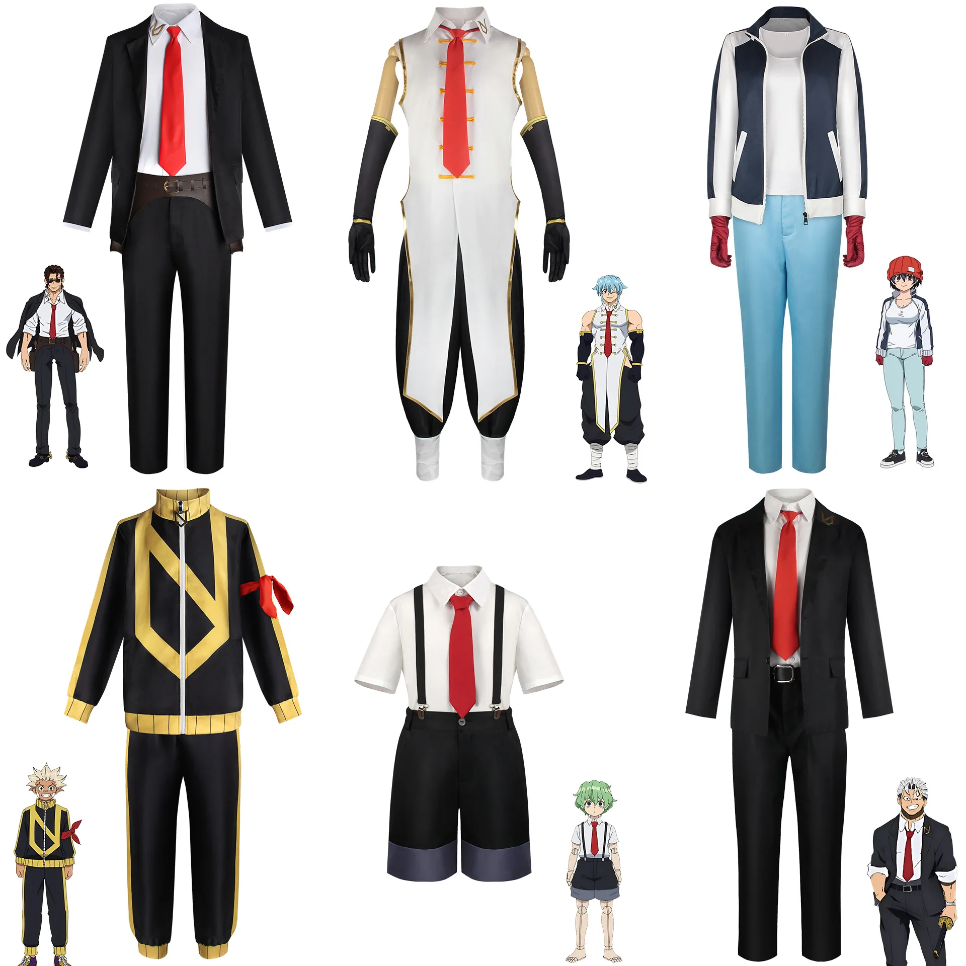 

Anime Undead Unluck Fuuko Izumo Andy Cosplay Top Bull Sparx Shen Xiang Billy Alfred Costume Custom Made