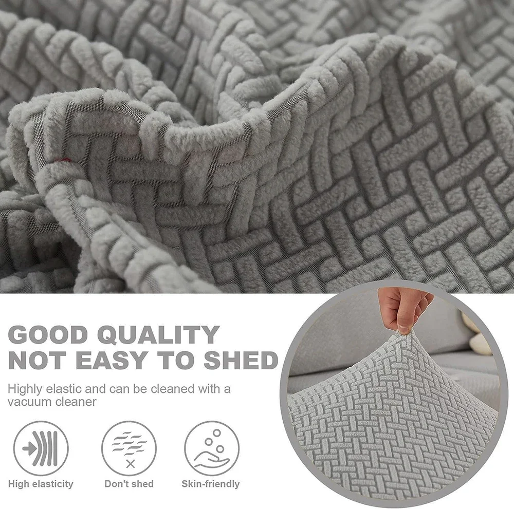 Thick Jacquard Sofa Seat Cushion Cover for Living Room Furniture Protector L-shape Corner Sofa Cover Removable Seat Slipcovers 5