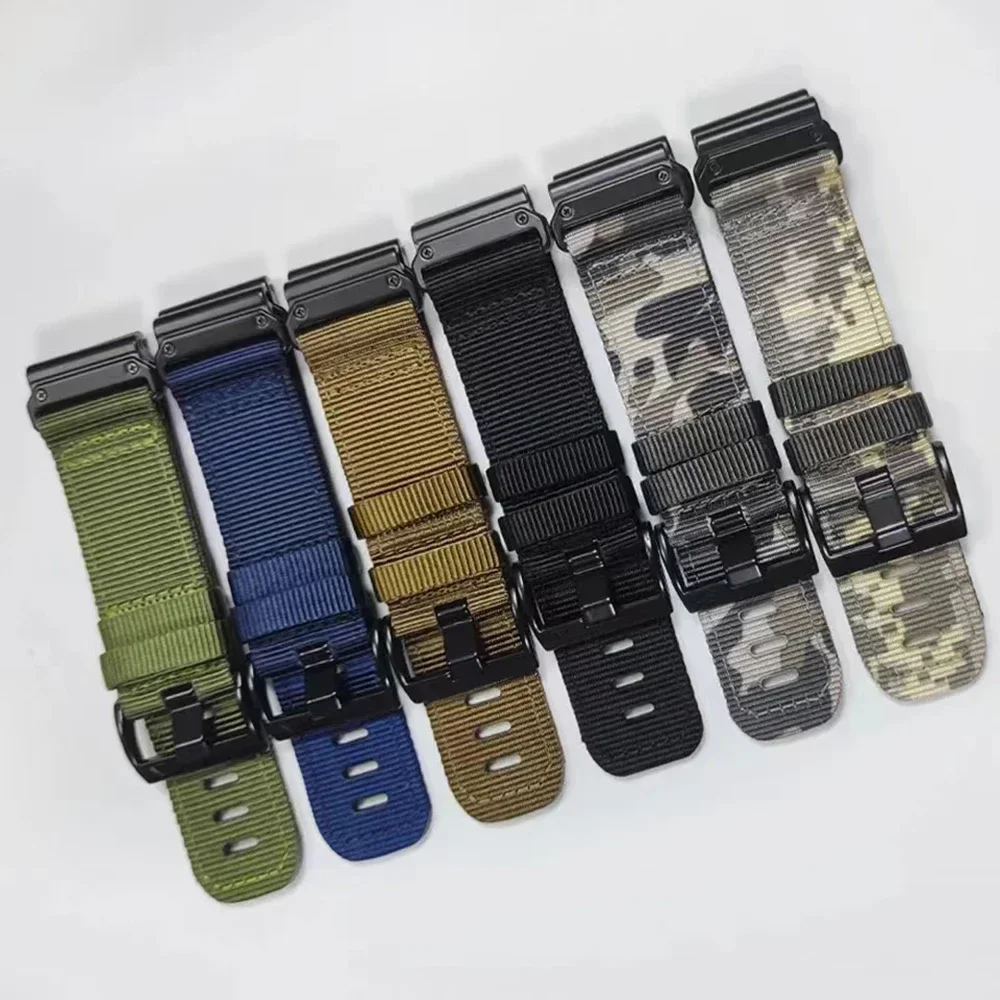 Enhanced Nylon Sports Strap and Braided Wristband, 22mm-26mm Bracelet