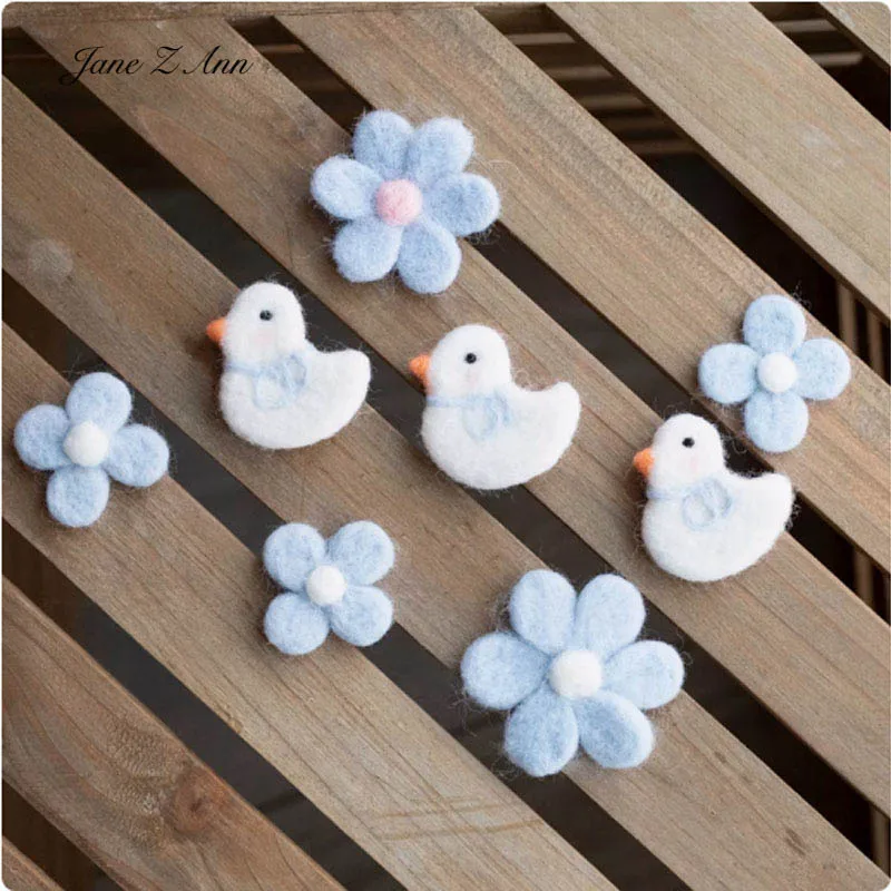 Fertige süße Wollfilz Tier Blumen Brot handgemachte DIY Zubehör Baby Fotografie Requisiten kleine Dekorationen – Detail 6