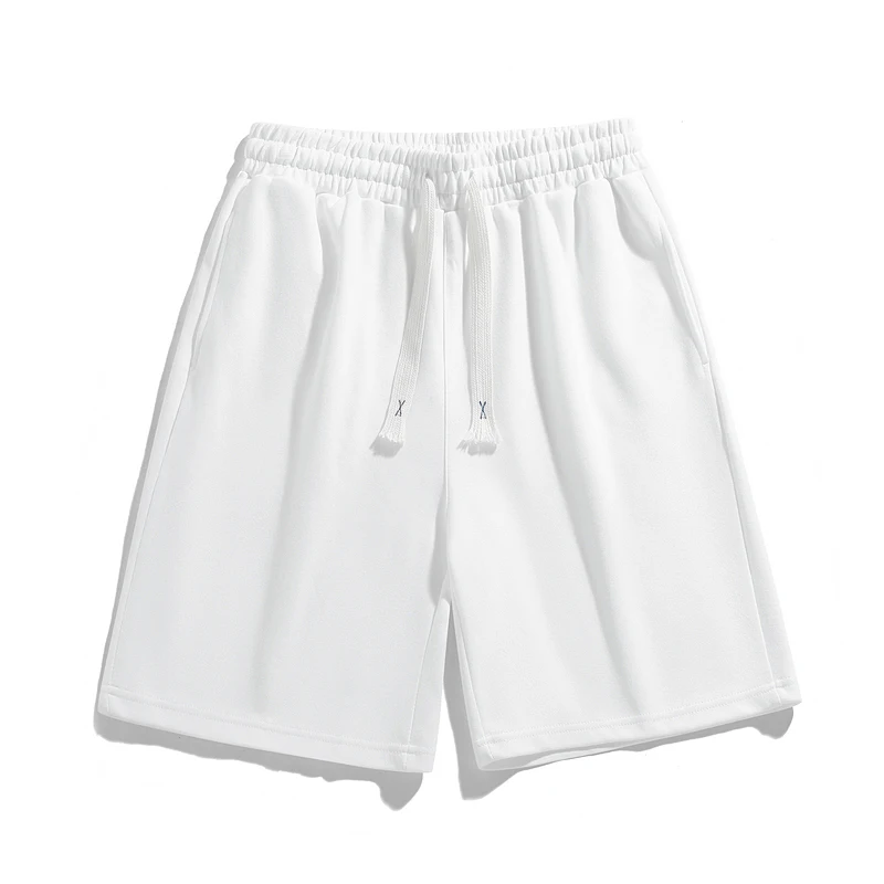 Summer Elegant Fashion Harajuku Slim Fit Ropa Hombre Loose Casual All Match Sports Shorts Solid Pockets Straight Cylinder Shorts
