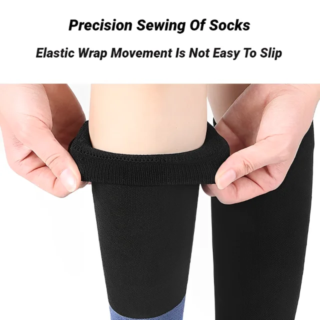 1Pair Football Calf Compression Sleeves Running Leg Sleeve Socks For Shin Splint Men Women Varicose Vein Fatigue Basketball 2