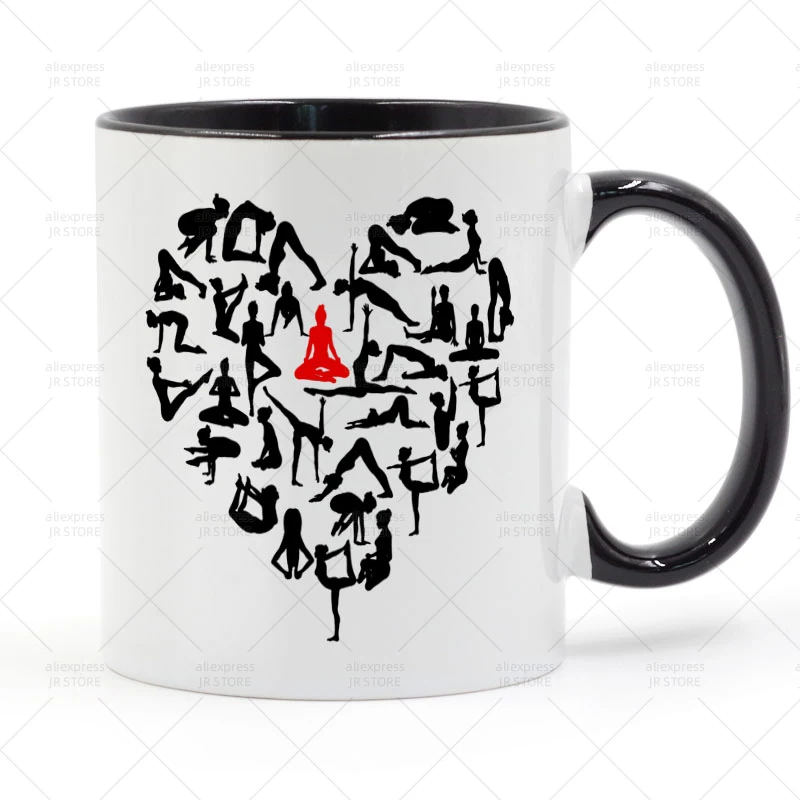 

Yoga lover heart Mug Ceramic Cup Gifts 11oz