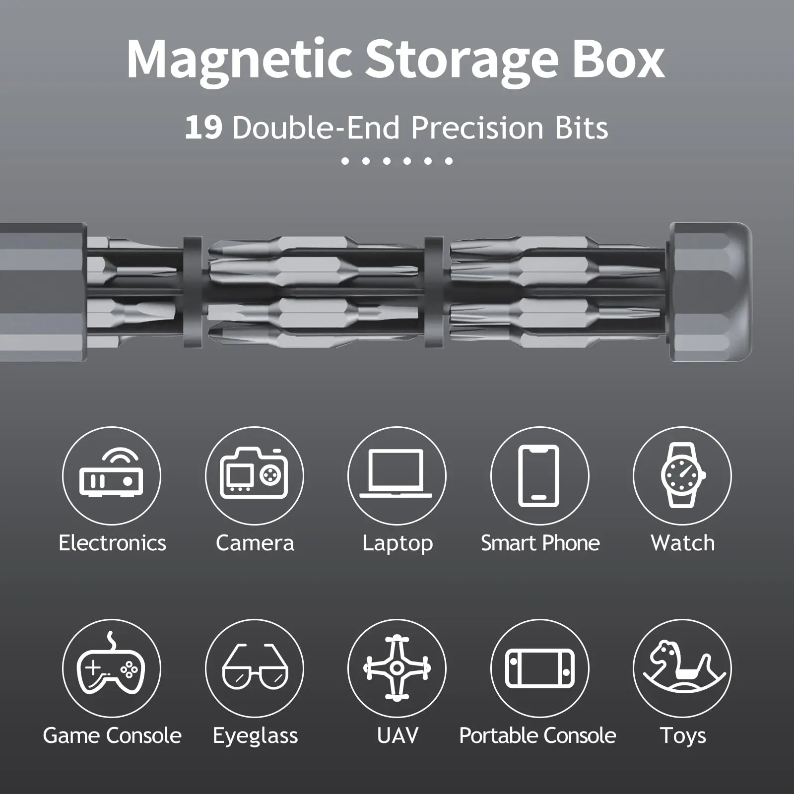 Precision Screwdriver Set - Mini Magnetic Bits Kit | Durable S2 Alloy Steel Tools