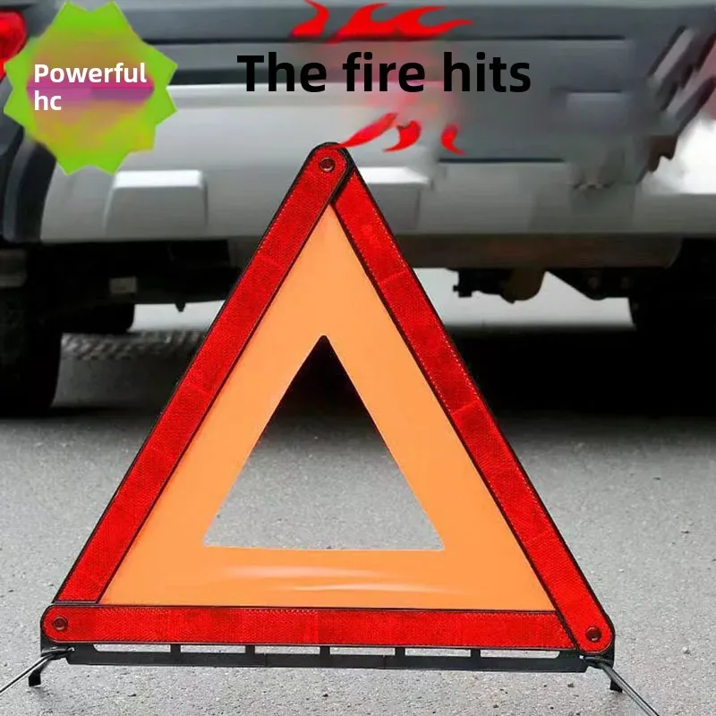 Manufacturer Direct PVC Car Triangle Warning Sign Reflective Stopping Warning Triangle Frame Automobile Safety Alert Device