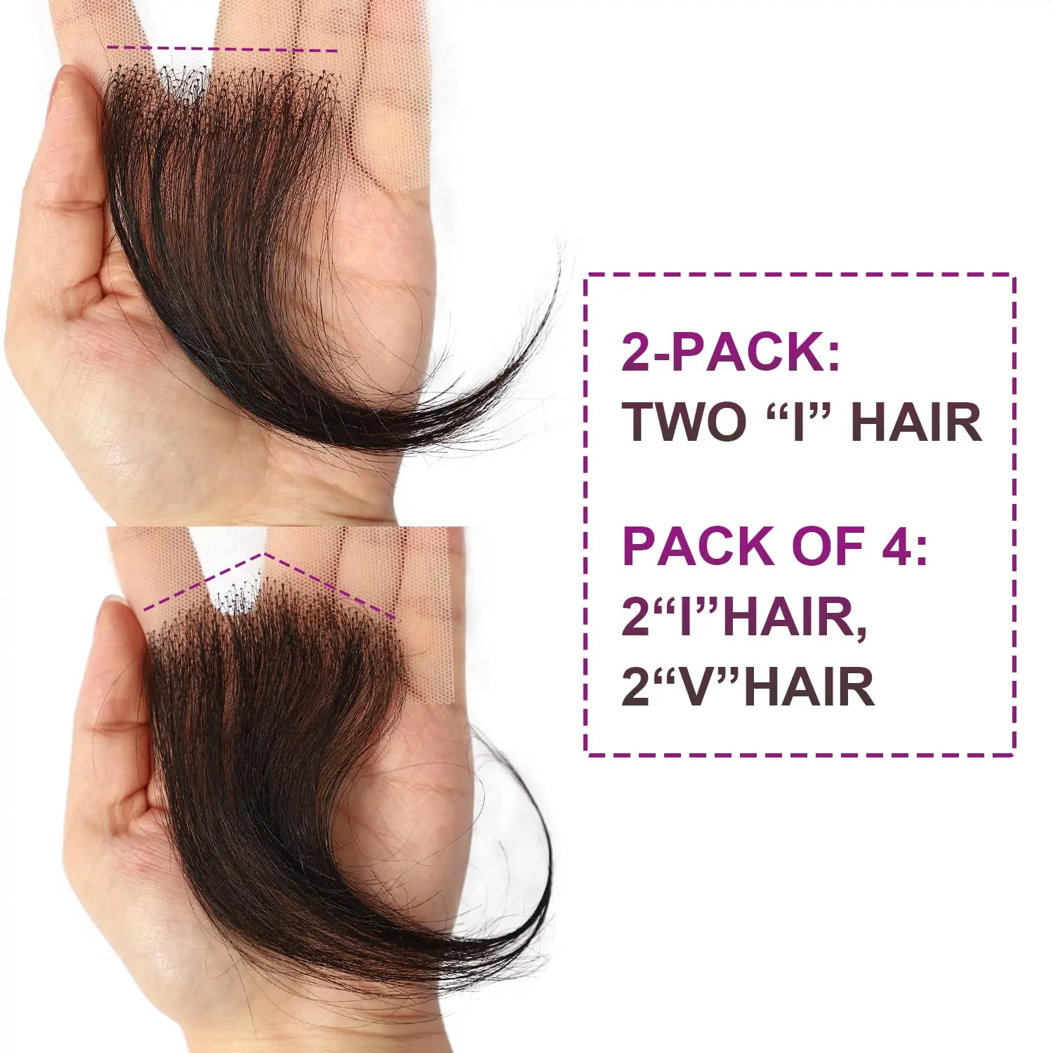 Human Hair Bangs WYQIVY Edges Hair Baby Hair Edges 100% Human Wig Hairline, Wigs Human for Black Women in Natural Black,Lace Bab