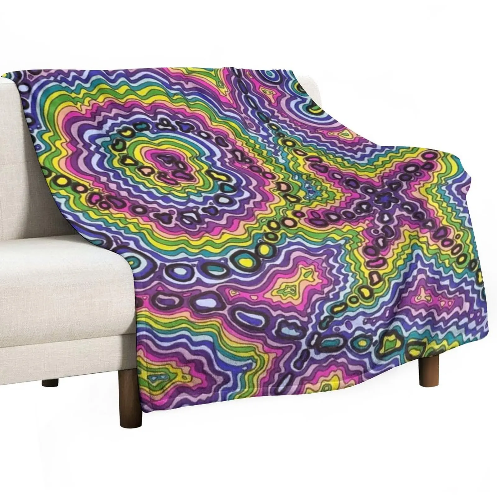 

Bubble Effects Throw Blanket Thermal Furry Bed Fashionable Blankets
