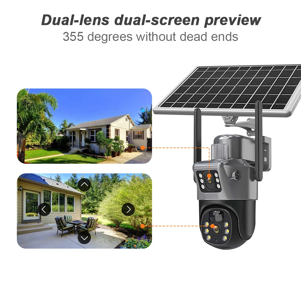 SANSCO    ¾籤 ī޶,  ũ ͸, PIR  , ߿ 4MP PTZ  ī޶, Eseecloud, 4K, 8MP
