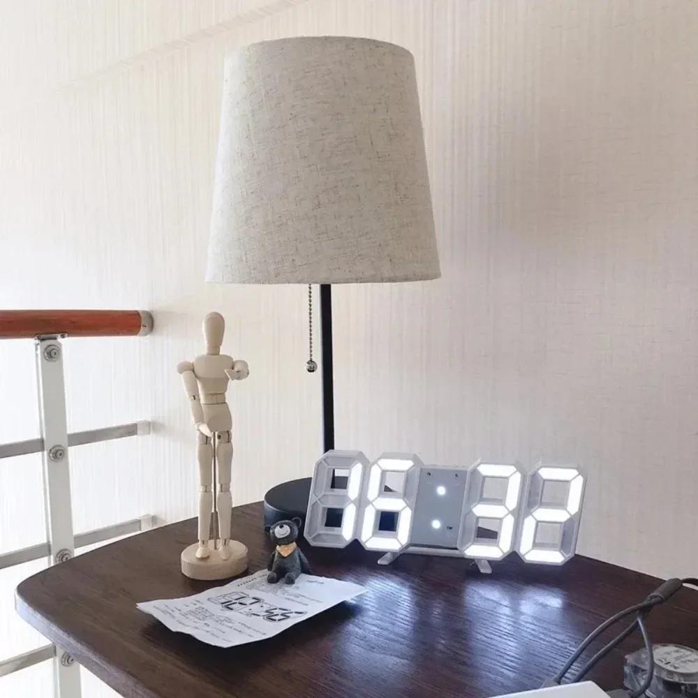 Digital Clock Electronic Alarm Table Living Room Modern Home Decoration Interior Desk Bedroom Wall
