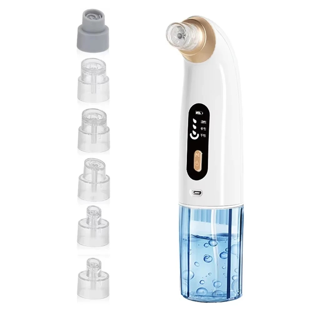 Electric Blackhead Small Bubble Blackhead Remover USB Water Cycle Pore Acne Pimple Removal Vacuum Suction Facial Nose Cleaner 5