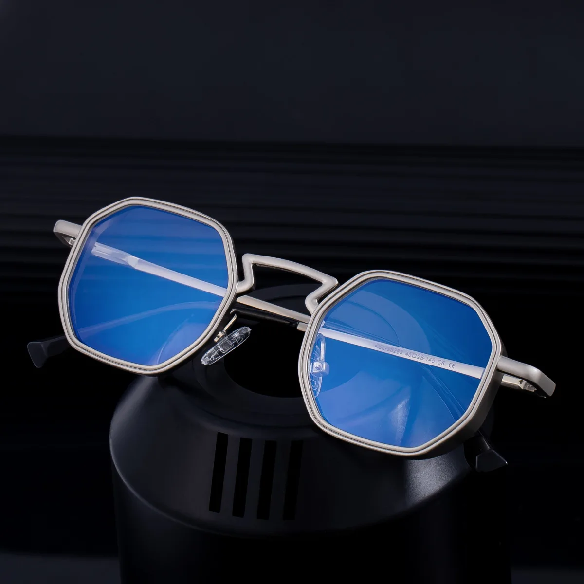 Kleine Rahmen Hexason Steampunk Sonnenbrille Männer 2025, Luxus Marke Vintage Punk Brillen Klassische Polygon Metall Sonnenbrille Männlich UV400 – Detail 13