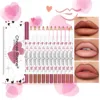 12 piece love lipliner waterproof and sweat resistant cup nude lipstick pen set Valentine's Day 4