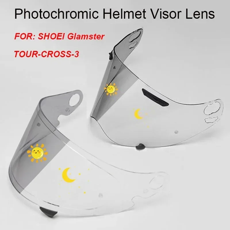 Visiera Fotocromatica Per Shoei Glamster Cpb-1V Tour Cross3 Retro Casco Visiera Lente Capacete De Moto Lente Autocromatica Casco Scudo