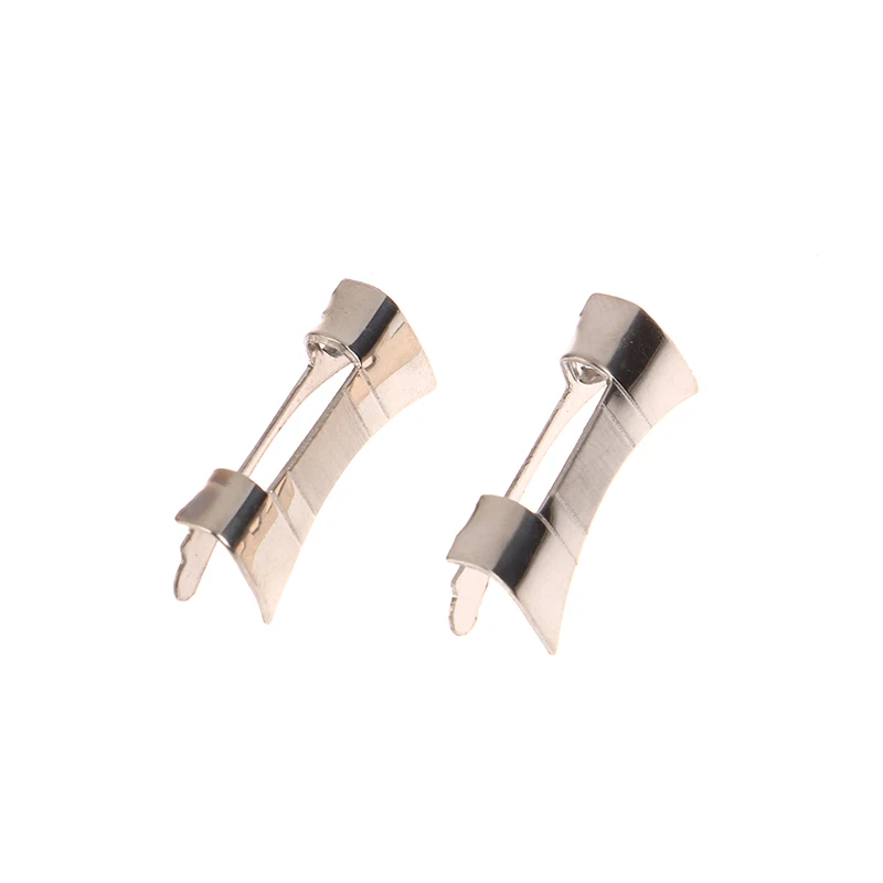 Stainless Steel Flat Curved End Watch Strap Connector - Metal Band Link Connector