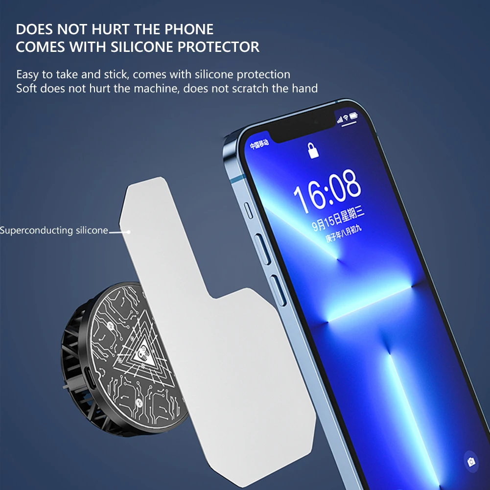 Expend 게임 라디에이터 휴대 전화 냉각 플레이트 게임 쿨러 마그네틱/백 클립 방열 스티커 휴대 전화 반도체 팬