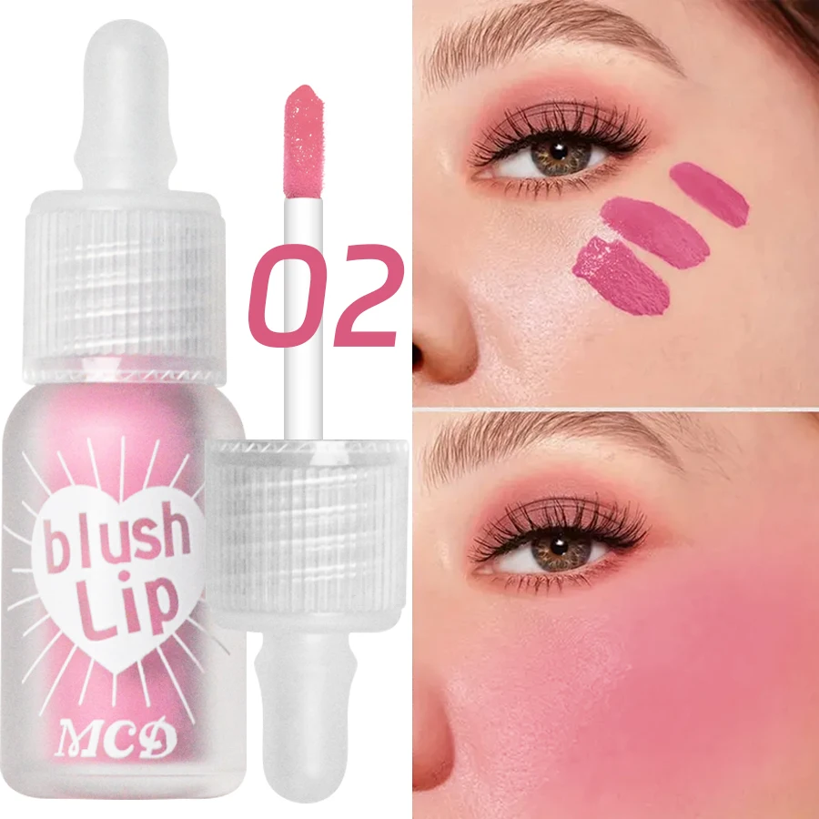 thumbnail image 1 of Matte Liquid Blush Velvet Blusher Orange Peach Face Pigment Lasting Beauty Brightening Natural Cheek Tint Cream Blush Makeup, 1 of 5