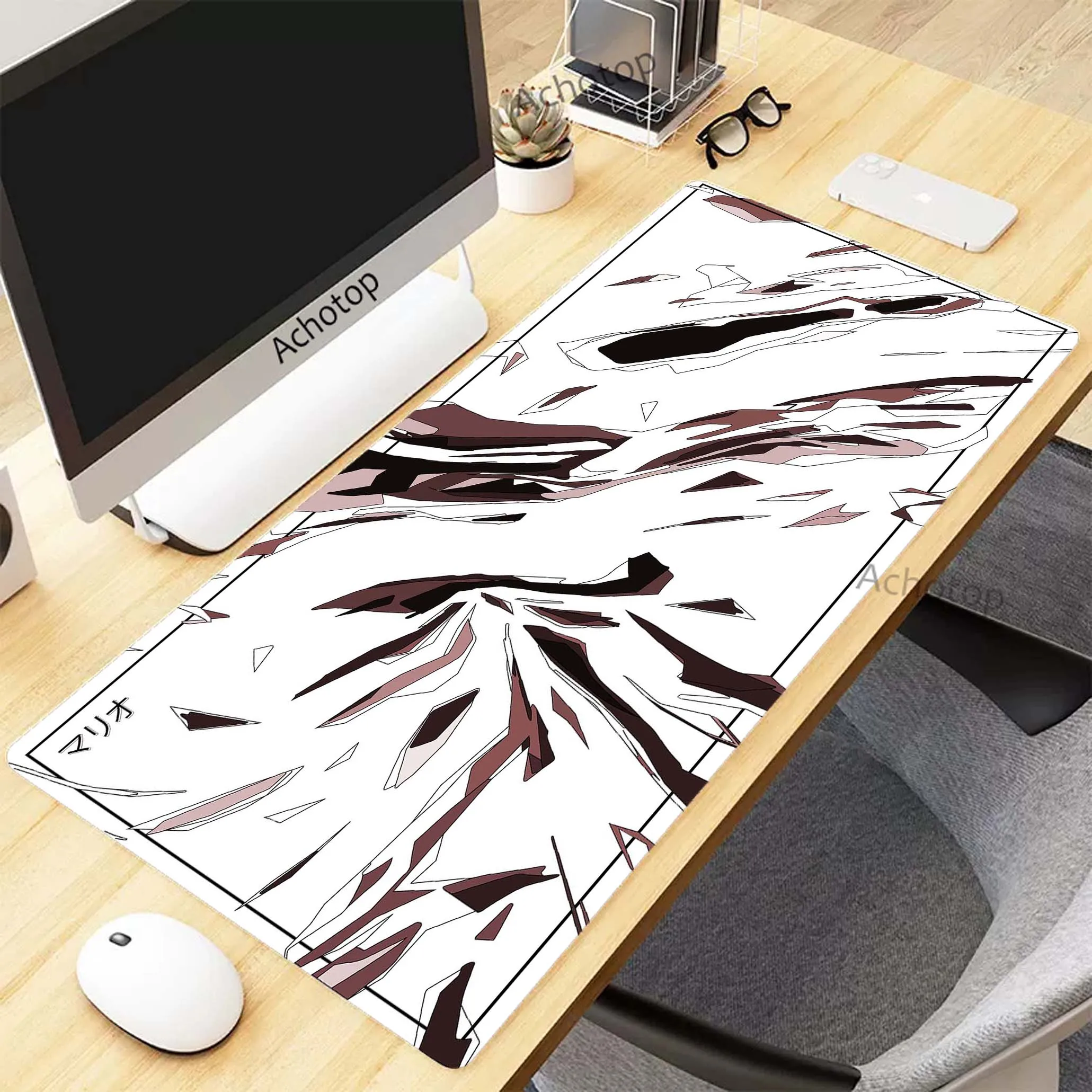 

Black and White Mouse Pad Gaming Setup Accessories Mousepad XXL Desk Mat Locking Edge Mouse Pads Keyboard Mat Anti-slip Soft Pad