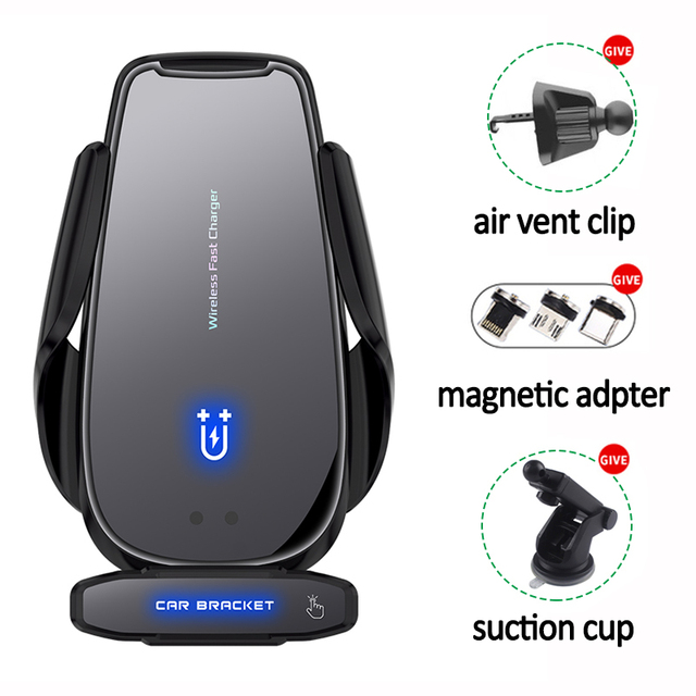 Car Wireless Charger Magnetic Automatic Clamping Car QI Fast Charging Mount Holder For iPhone 13 12 Pro Max 11 Mobile phone