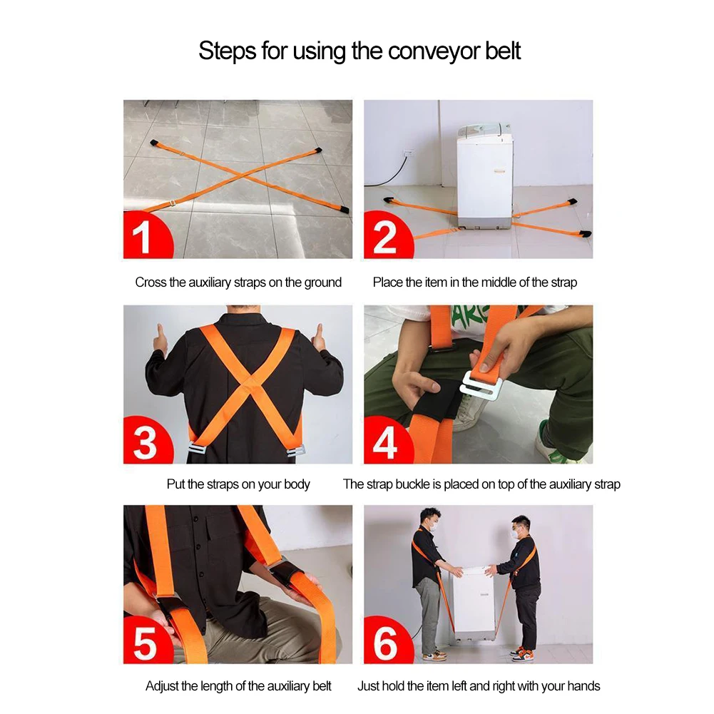 Moving Straps 2-Person Lifting And Moving Secure Furniture Heavy Objects
