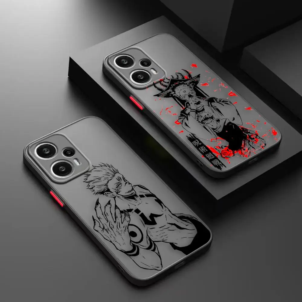 

Matte Phone Case for Redmi NOTE 12S 12 11 10 11S 10S 9 9S 9T 8 7 6 5 PRO PLUS 4G 5G Case Funda Jujutsu Kaisen Sukuna Satoru Gojo