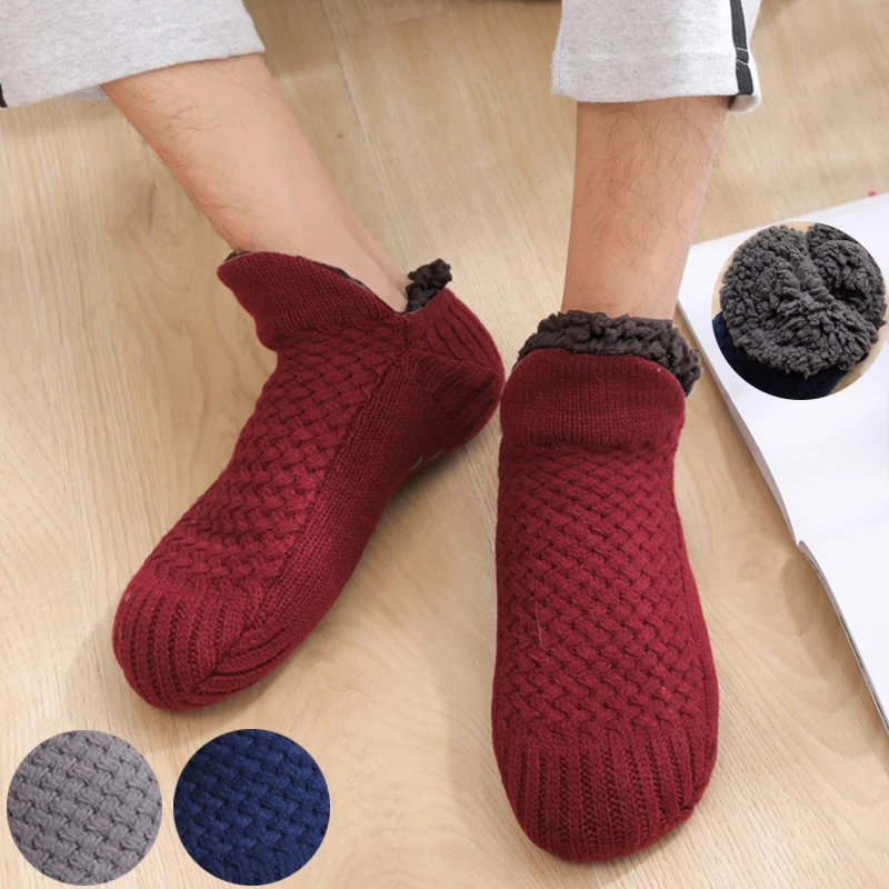 

Winter Warm Floor Socks Indoor Home Soft-soled Socks for Women Men Thick Floor Sock Plush Soft Pantoffels Adult Bottom Glue Sock