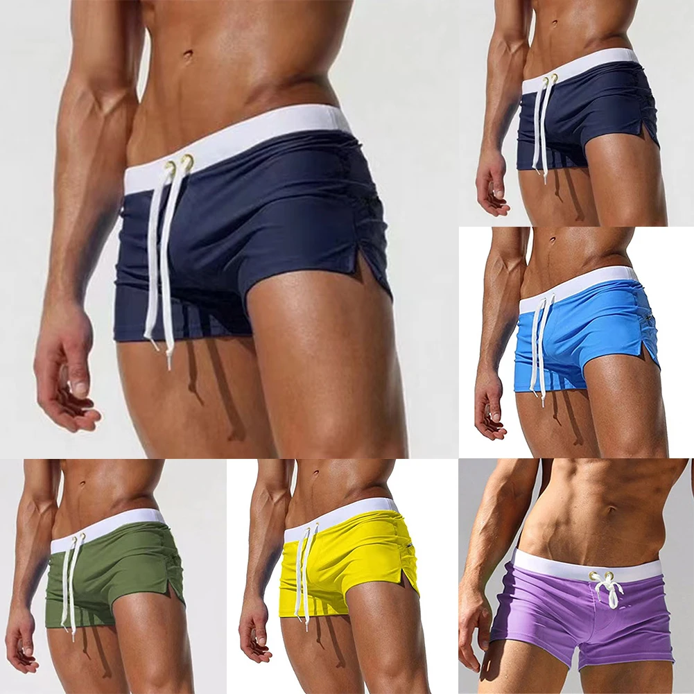 

Summer Swimwear Mens Breathable Men Swimsuits Running Gym Trunks Boxer Briefs Swimsuits Beach Pants Board Surf Shorts 2023 New