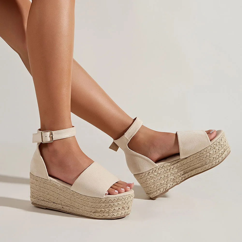 

Сандалии женские классические, босоножки на платформе, танкетка, высокий каблук, танкетка, Повседневная модная обувь для отпуска, лето 2022