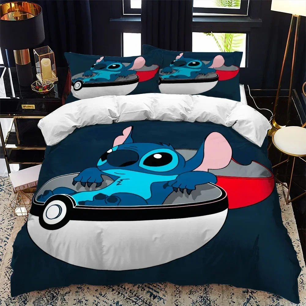 Disney Lilo & Stitch Animation 3D Home Textile Pillowcase Quilt Cover Bedding