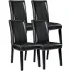 Set of 4 Upholstered Dining Chairs Faux Leather Kitchen Side Chairs with Nail-Head Trim Ergonomic Design Living Room Bedroom 2