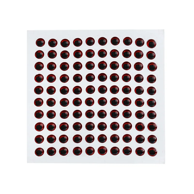 

Y1UC 100Pcs/Pack 3-9mm Fish Eyes 3D Lure Eyes Fly Tying Jigs Crafts Dolls