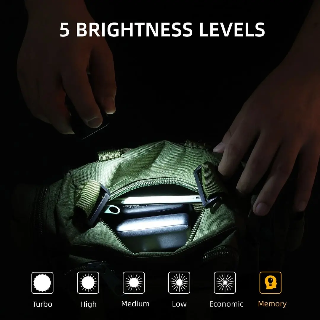Torcia Elettrica Portachiavi LED: Piccola, Potente E Ricaricabile USB - Impermeabile Per Campeggio, Escursioni E Uso Quotidiano
