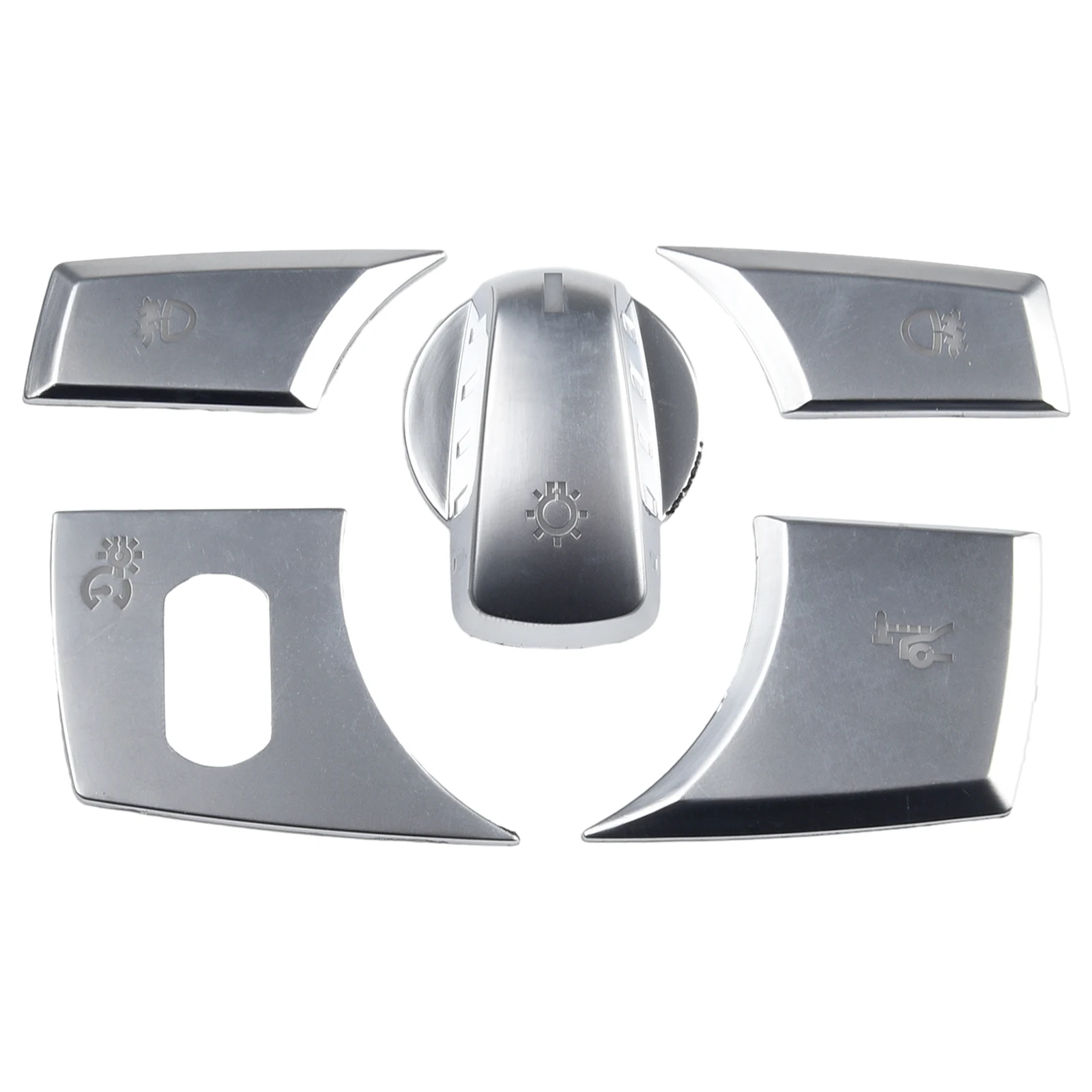 

Настраивайте свою поездку с помощью 5 серебряных кнопок переключателя автомобильной фары, наклеек, совместимых с BMW E70 X6 E71