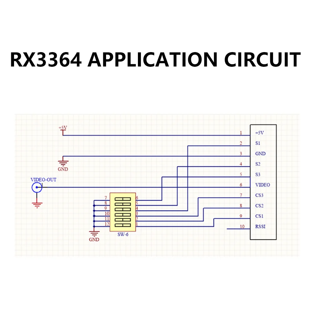Module récepteur RX3364 3060-3500MHz pour drone FPV